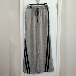 Kaylee Kollection Grey and black wide leg pants Large new